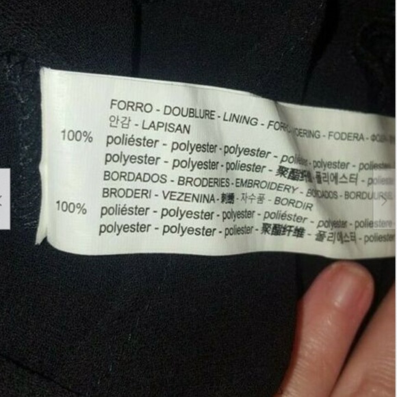 Zara Black Embroidered Short Sleeve Blouse - Picture 7 of 7